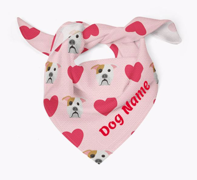 'Heart Pattern' - Personalized {breedFullName} Bandana